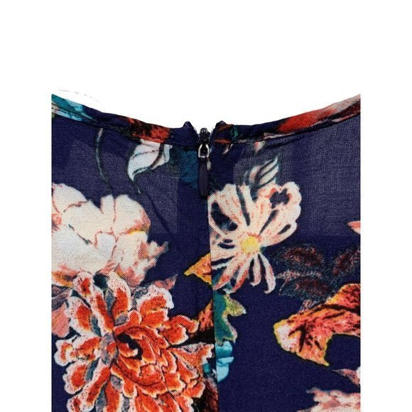 4/$20 Paper Tee Romper Womens L Faux Wrap Floral Coquette Cottagecore Spring - Picture 7 of 8